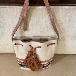 The Sak crocheted leather shoulder purse